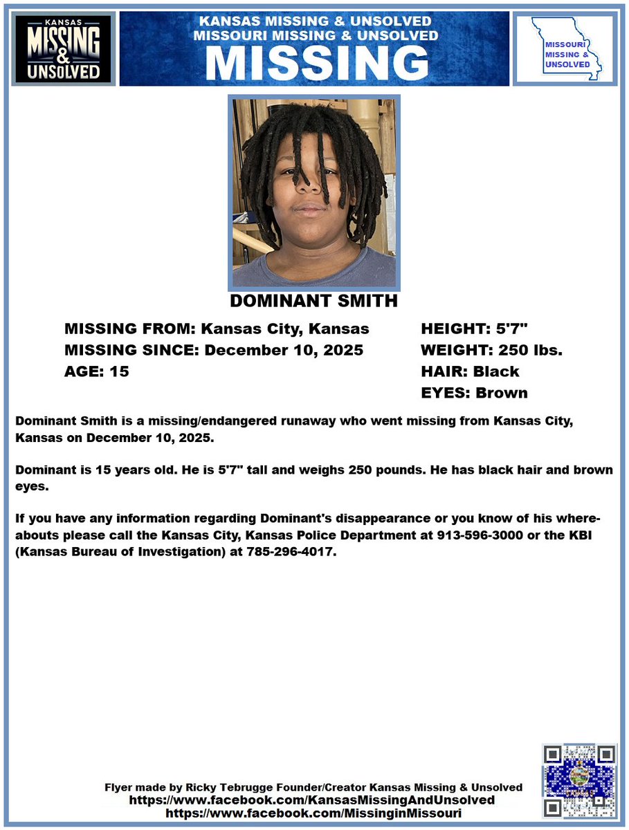 #MISSINGPERSON #MISSING PLEASE SHARE/PRINT/POST!!! DOMINANT SMITH (KANSAS CITY, KANSAS)!!!

<a href="/AnnetteLawless/">Annette Lawless 🌻</a> #KansasMissing #MissingInKS #MissingInKansas #MissingKansan #KansasCity #Kansas