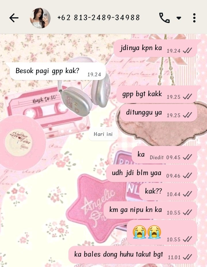 pricylaw's tweet photo. guys smlm aku joki disini ada yg pernah ga ya? dia blg bsk pagi jdi tpi dichat ga bales2 ini penipu blm sii??
#zonauang https://t.co/qTWafShIox
