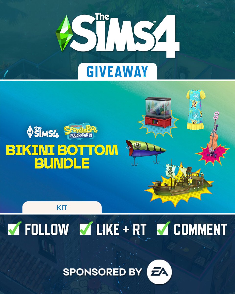 🎁 EA SPONSORED GIVEAWAY 🎁

I'm giving away one free EA code (PC) for The Sims 4 SpongeBob Bikini Bottom Bundle!

To enter: 
- Follow <a href="/RatedRKO_TV/">RatedRKO</a>
- Like and RT this post
- Tag a friend in the comments

Winner will be announced on December 20!

#EA #EAPartner #Ad #TheSims4