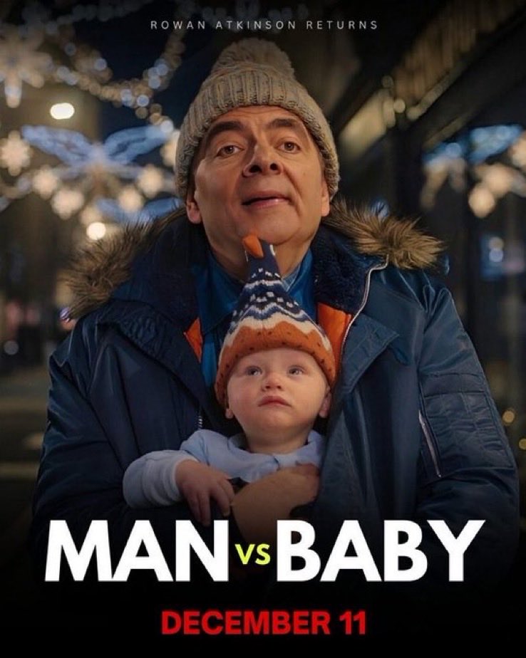 sanpan_16's tweet image. #RowanAtkinson (#MrBeans) is back with 4 episodes Netflix series #ManVsBaby Loved it. As always Rowan as Trevor Bingley is good intentions, clumsy, irritable, funny, brave, oblivious to the world, stupid, honest…Baby is cutie… but whose… Jesus!