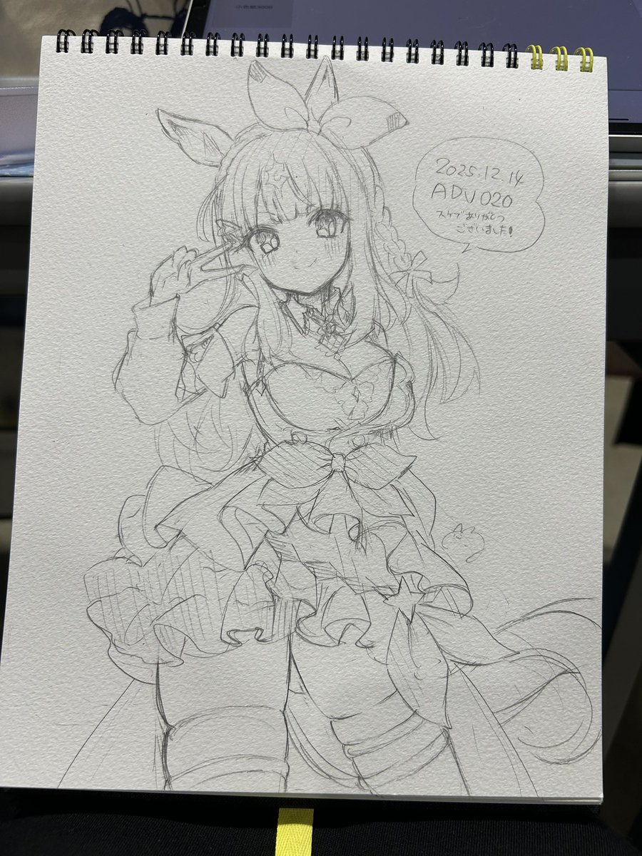 スケブ完成しました!
引き取りお待ちしております～🙇🏻‍♀️՞
#ADV020 