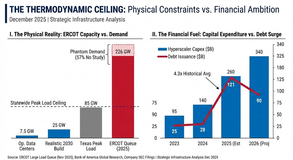 shanaka86's tweet image. THE GRID WILL BREAK FIRST

Texas just received requests for 226 gigawatts of data center power.

The entire state runs on 85 gigawatts.

Here is what nobody is telling you.

ERCOT's interconnection queue nearly quadrupled in twelve months. From 63 gigawatts in December 2024 to…