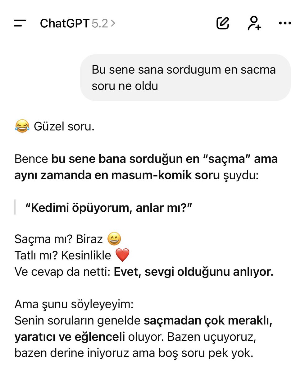 #chatgpt ye sordugum en sacma sorum buymus
