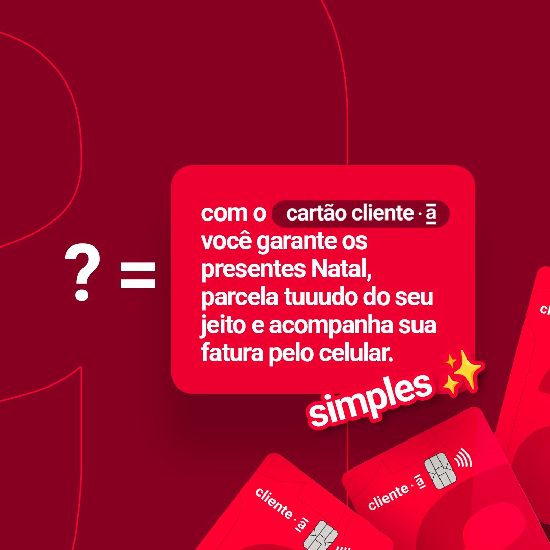 americanas's tweet photo. presentinhos de natal e parcelamento no precinho? só com o cartão cliente a! 🎁🎄
#TudoQueVocêAma #NatalAmericanas #Americanas #clientea https://t.co/JhGK7OvnVI