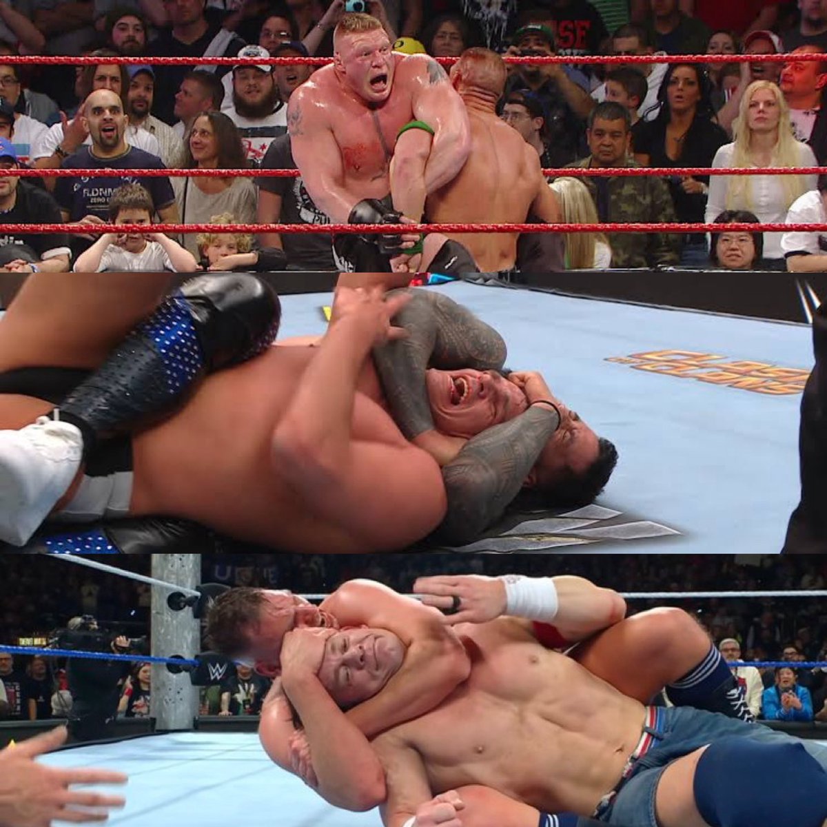 > cena never tapped to brock lesnar’s brutal kimura lock
> gunther tapped to jey uso
> gunther makes john cena tap out with his weak ass neck hug

make it make sense