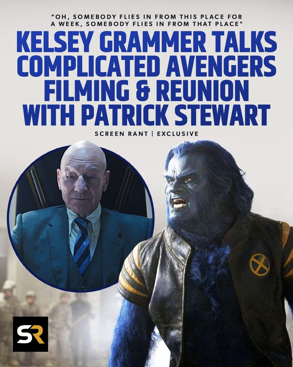 EXCLUSIVE: #XMen actor Kelsey Grammer opens up on the complicated filming process for #Avengers: Doomsday and reuniting with Sir Patrick Stewart: 

"[He] and I are old pals... I didn’t work with a lot of the other guys because so much of it is like, 'Oh, somebody flies in from