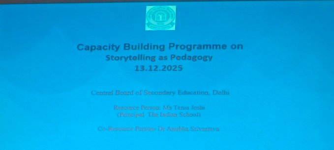 Hemab20's tweet photo. From theory to practice, today’s Capacity Building Programme on Storytelling as Pedagogy proved that when teachers tell stories, students don’t just listen—they imagine, question, and truly learn. @ashokkp @y_sanjay @pntduggal @ShandilyaPooja @sdg4all https://t.co/DzRamgGeYb