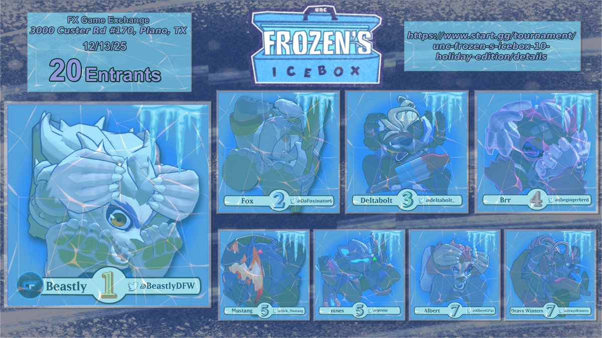 Congrats to our Rivals II Top 8 of the final Icebox of the year!
