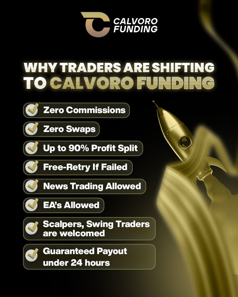 Simple_BoyFx's tweet photo. 📢 Why Traders are Shifting to @calvorofunding ......!

▪️Xero Payouts Denied records ⏺️ 

▪️Xero Swap

▪️Xero Commission

▪️EA's Is Allowed 

▪️Free Retry If Failed

▪️News Trading Is Allowed

▪️Up To 90% Profit Split

▪️Swing & Scalpers Trader are Welcome 🤗 

▪️Guaranteed Paayuts Under 24 hrs Or Xtra $1000

@PropFirmMatch 👀
@PropFirmMedia 👀
@PropFinderApp  👀

Let's go 🔥🔥🔥