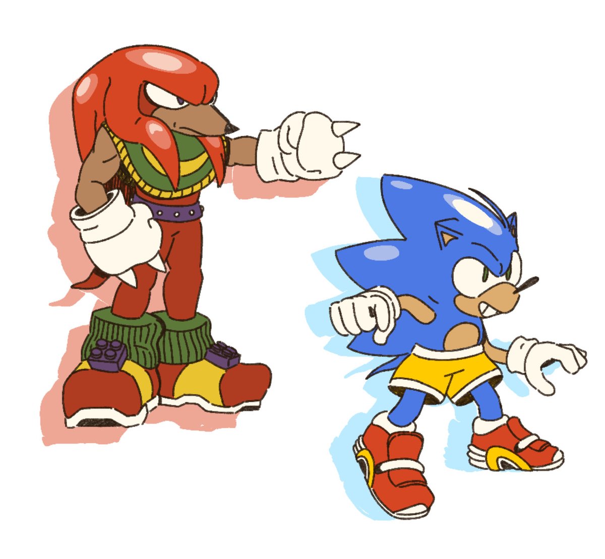 sonic and knuckles designs :) #SonicTheHedgehog