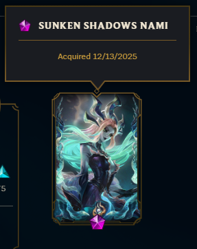 buhnanni's tweet photo. still freaking out i rolled for sunken shadows nami 3 times and got it!! its so pretty omg <3 https://t.co/pQwD5IxIG4