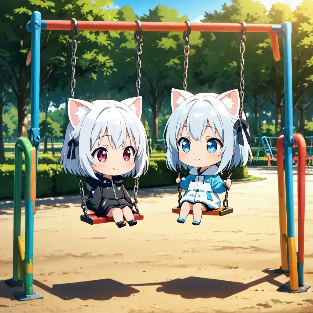 bun4844 💚今日も可愛い❤️ ちびs：💚にゃん🩵