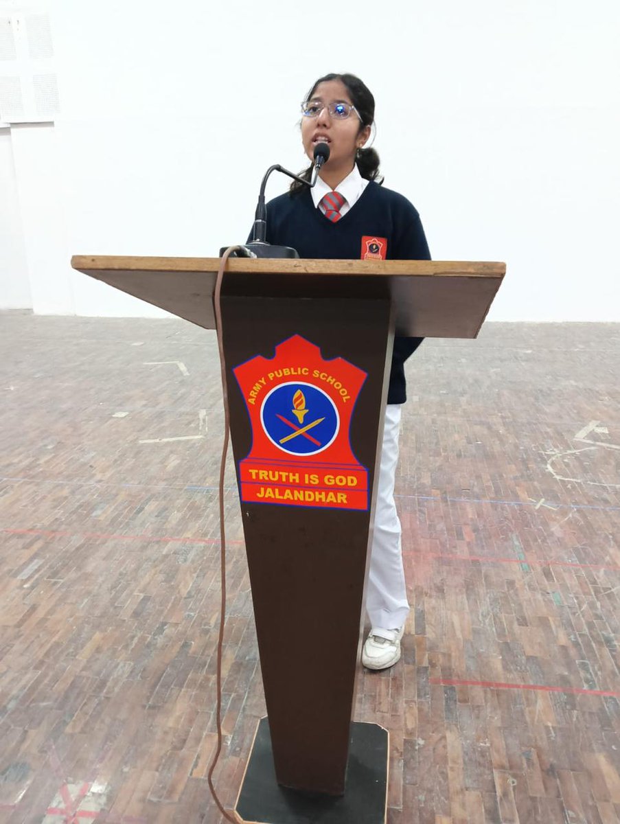 APSJalandhar's tweet photo. APS Jalandhar hosted Inter‑House Extempore for Classes IX & XI and Nukkad Natak for Classes VI‑VIII on Friday, 12 Dec 2025. #SchoolEvents #APSJalandhar #Extempore #NukkadNatak https://t.co/DvZCTQqFFs