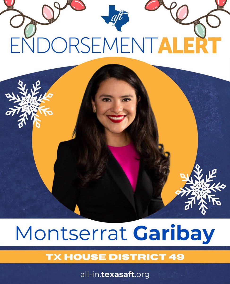 Montserrat Garibay for Texas House District 49 tweet media