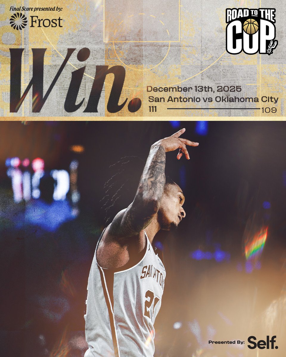 GO SPURS GOOOOO!!! 🗣️
@FrostBank | #sponsored