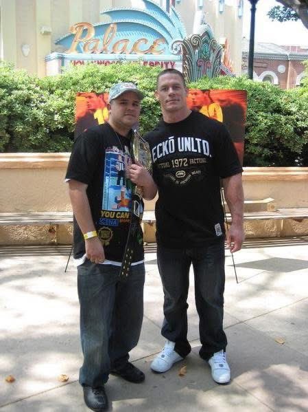 The GOAT is officially retired! I am so thankful/grateful that my heavenly brother and I got to meet John Cena at Universal Studios back in 2009 signing our spinner belts and I will never ever forget! Thank you John Cena for everything you have done!! 🫡 
#WWE #JohnCena