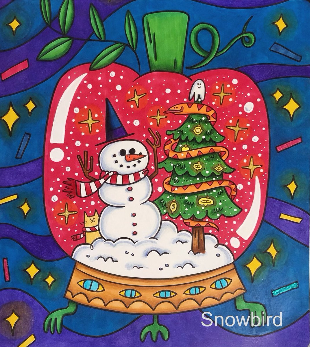 サンタクロースからの贈り物のためのかわいいニットクリスマスソックス 大人のためのベクター曼荼羅彩色ページ 着色本のページ クリスマスデザイン  ストックベクター ©natasha-tpr 531263702, image size:1072x1200