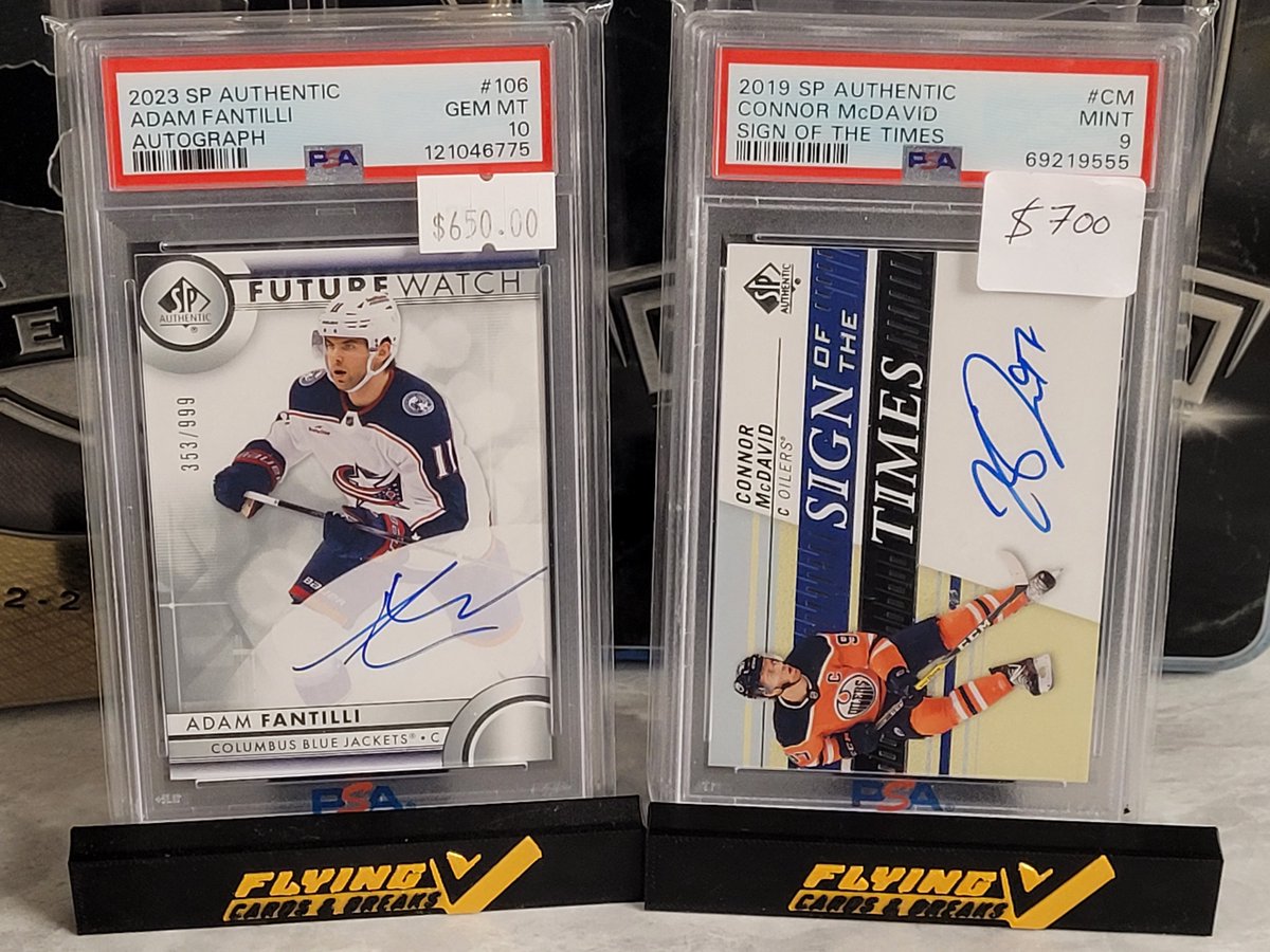 FlyingVCards's tweet image. 🚨 #FlyingVCards #StackSale Lot #464 🚨 

Fantilli $650
McDavid $700

Stack rules pinned to profile 😃