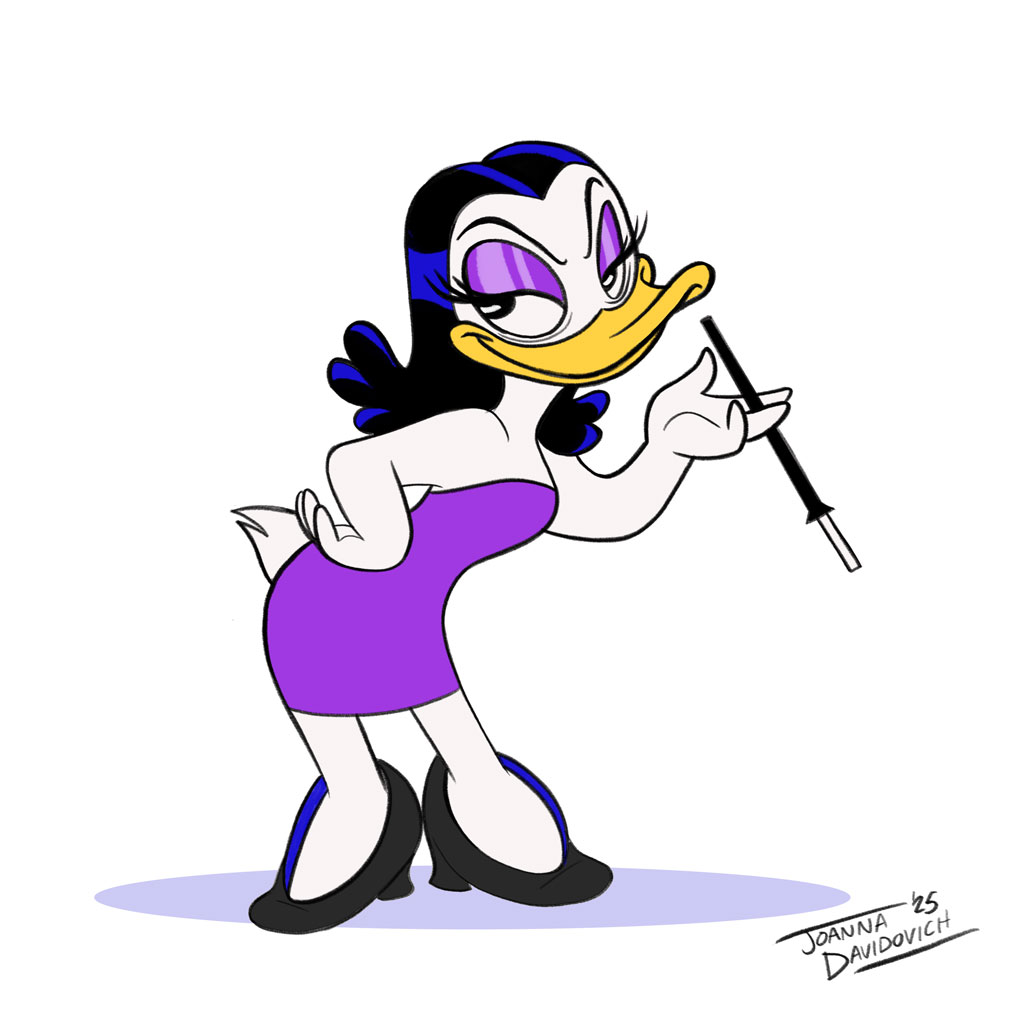 JoTheZette's tweet photo. #MagicaDeSpell might not have ever called Scrooge "daah-link" but I can totally hear it anyway. #Disember #NatashaFatale #JuneForay https://t.co/BMdN53gV63