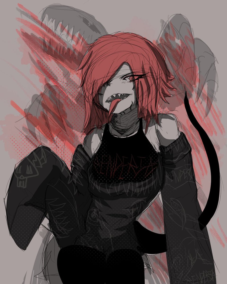 renderias's tweet image. I drew this in 15 minutes, is my fast art better than my actual art.