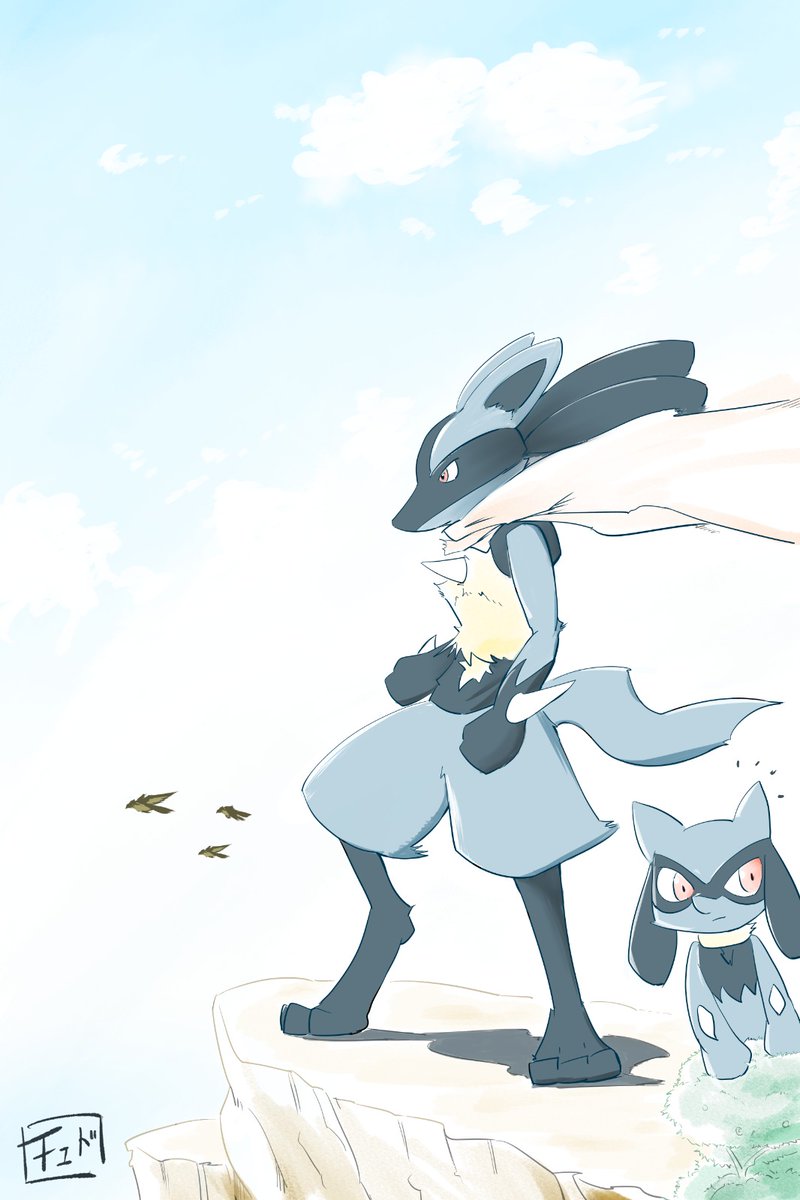 Riolu &amp; Lucario 
#pokemon #pokemonfanart