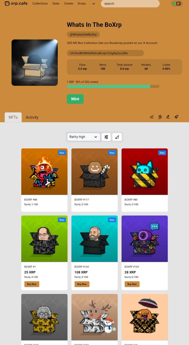 90% ( 20 BoXrp Left ) let's mint it out to proceed to next step 🫡📦

Mint here : xrp.cafe/collection/wha…