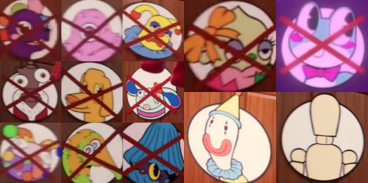 The abstracted (names and full design hcs by me except for maybe Scratch)

Note: Ceatriss is a combination of Citrus and Beatrice

#tadc #TheAmazingDigitalCircus