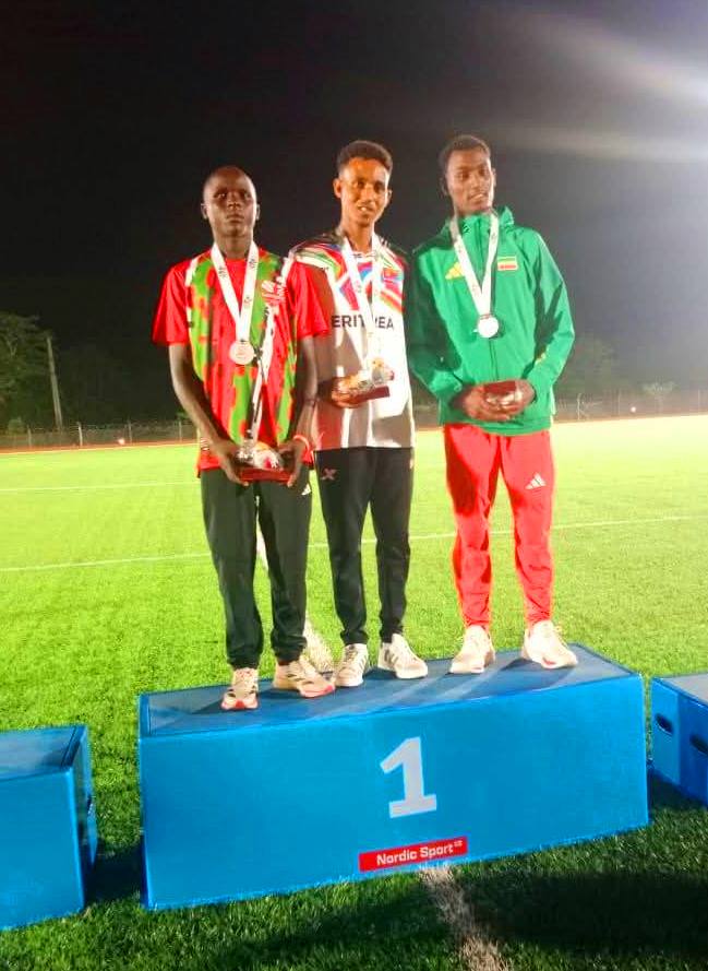GhideonMusa's tweet photo. Congratulation !
Gold for #Eritrea 
Alexander Tesfay, the 17-year-old Eritrean distance runner, absolutely owned the boys' 3000m at the 4th African Youth Games in Bengo, Angola yesterday (December 13, 2025). His tactical mastery—holding a steady, controlled pace through most of the race before unleashing a devastating kick on the final lap—left the field behind and showcased the kind of composure and finishing speed that marks true elite potential.