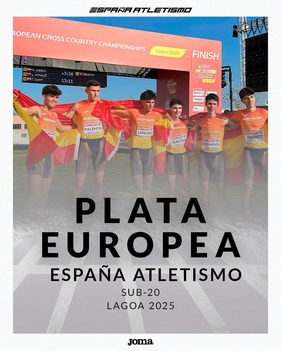 Otra más? OTRAS MÁS? #EuroCross #Lagoa2025 🔥

SUBCAMPEONES DE EUROPA SUB20🥈🚹

Pero que primera hora ➕ intensa ¡CÓMO NOS GUSTA! 🤩

1997🥇
1998🥇
2003🥉
2006🥈
2014🥈
2016🥈
2017🥇
2022🥉
2023🥉

#EspañaAtletismo 🇪🇸 #PasiónporCompetir ❤️‍🔥
