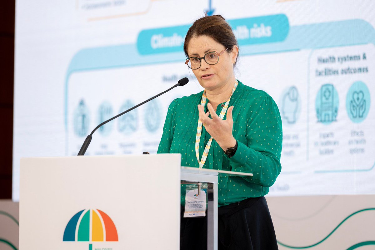 MoHmv's tweet image. Panel Session 4 explored climate-smart health systems. Experts discussed how Maldives can build resilience against climate impacts and strengthen health services for communities.

@WHOMaldives 
@ADB_HQ 

#ClimateHealth #UHC