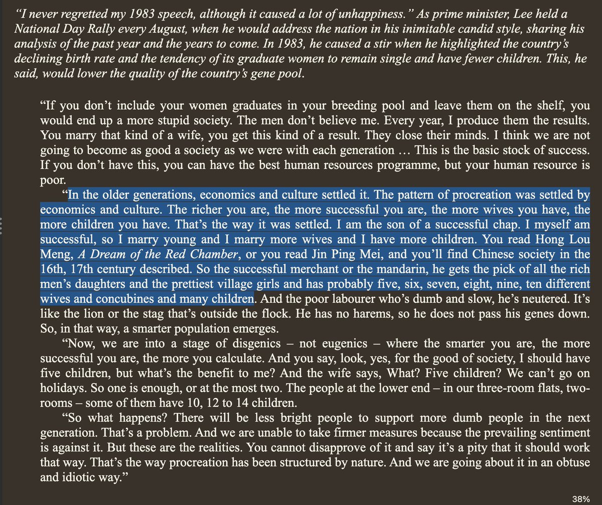 Discurso proferido no comício do Dia Nacional de 1983, citado em Lee Kuan Yew: O Homem e Suas Ideias.
LKY não tinha uma