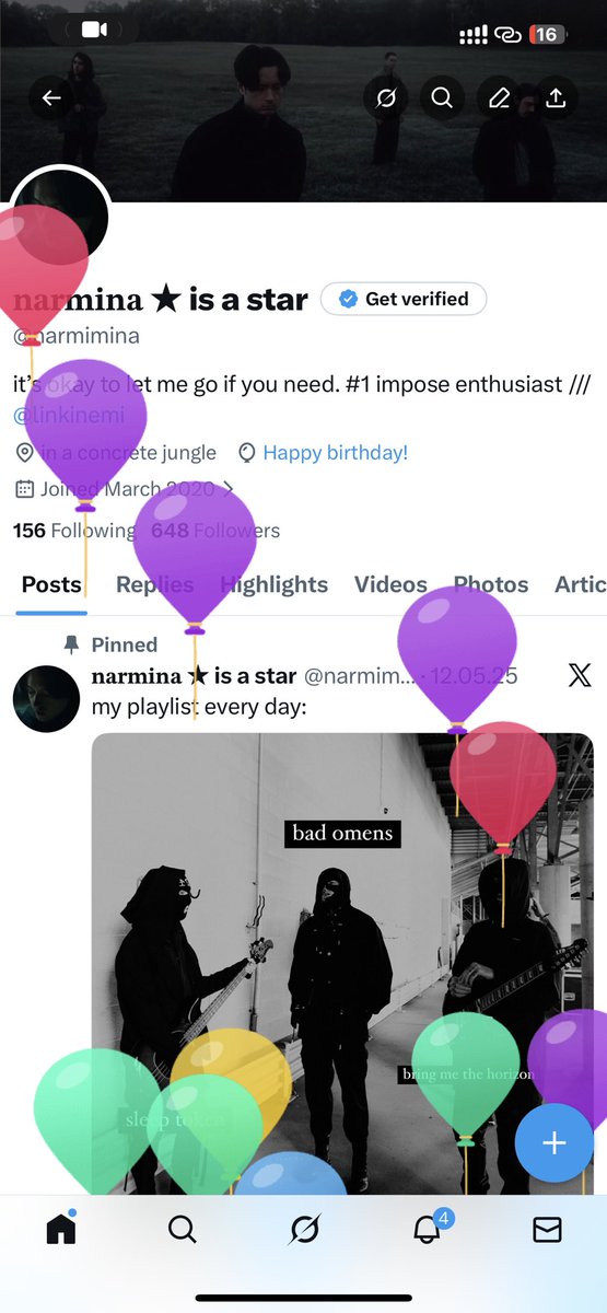 linkinemi's tweet photo. yaaay getting balloons on both of my accounts https://t.co/bXSx5gzrv3