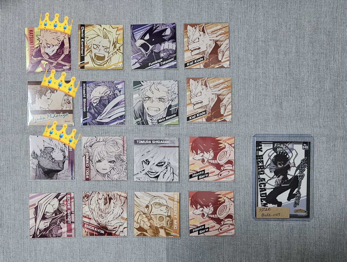 交換】僕のヒーローアカデミア ヒロアカ 原画展 スクエアステッカー