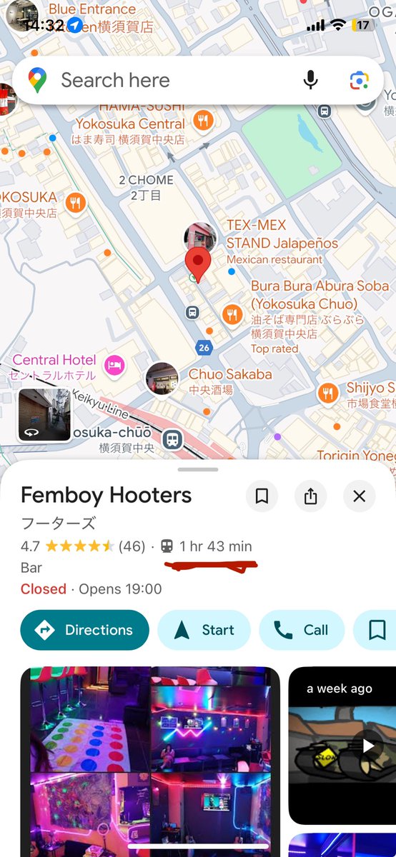 Should I go to Femboy Hooters it’s only a small train ride from here