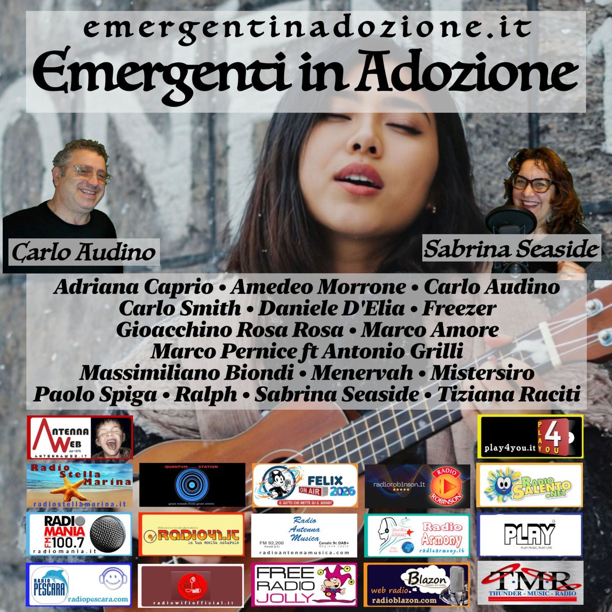 Il nostro brano "Trickster" è stato inserito nella trasmissione "Emergenti in Adozione" n. 212 che andrà in onda per 19 appuntamenti settimanali su 17 emittenti radio-televisive dal 15  al 21 Dicembre. Per info vai su emergentinadozione.it e su seasidemusic.it .