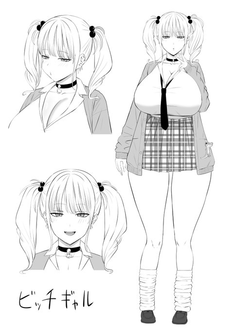 次回作のキャラ 髪型どっちがいいか聞いてコメント見たら ツインもストレートも半々 後は個人的な好みでツインテールにしました どうかな?