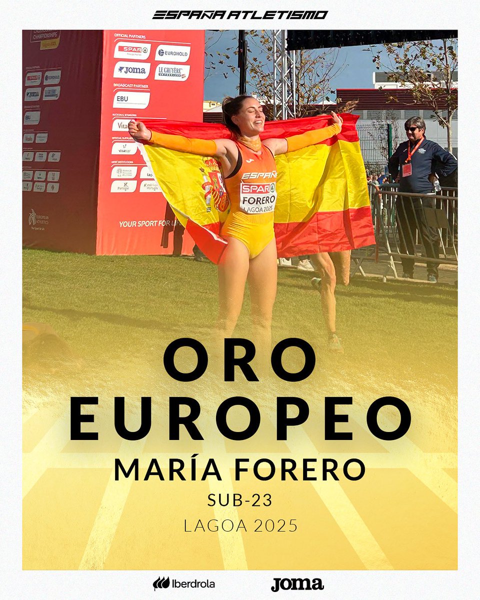 DOÑA MARÍA FORERO‼️

Simplemente ella, sublime ✨ 

𝐶𝑎𝑚𝑝𝑒𝑜𝑛𝑎 𝑑𝑒 𝐸𝑢𝑟𝑜𝑝𝑎 𝑆𝑢𝑏20 2022 🥇
𝐶𝑎𝑚𝑝𝑒𝑜𝑛𝑎 𝑑𝑒 𝐸𝑢𝑟𝑜𝑝𝑎 𝑆𝑢𝑏23 2025 🥇

Primera Española en ser Campeona de Europa en ambas categorías 🥹

#EspañaAtletismo 🇪🇸 #PasiónporCompetir ❤️‍🔥 #EuroCross