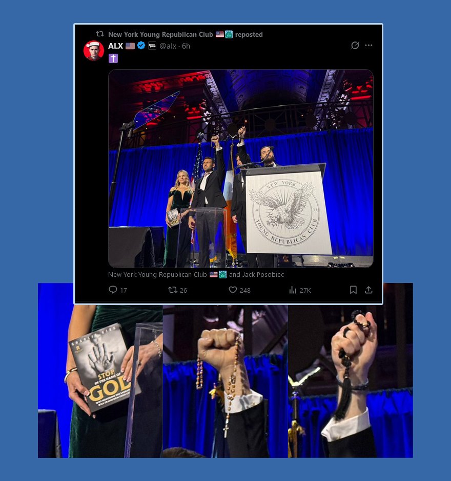 BRechercheteam's tweet image. Keynote Speaker #JackPosobiec. Ist Katholik und wird politisch der Alt-Right zugeordnet. Er ist #QAnon-Anhänger und wurde 2017 als "King of Fake News" bezeichnet. Faust nach oben, Rosenkranz in der Hand - die politische Rechte in den USA! Das sind die Traumpartner der #AfD!