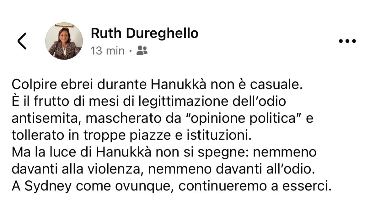Ruth Dureghello tweet media