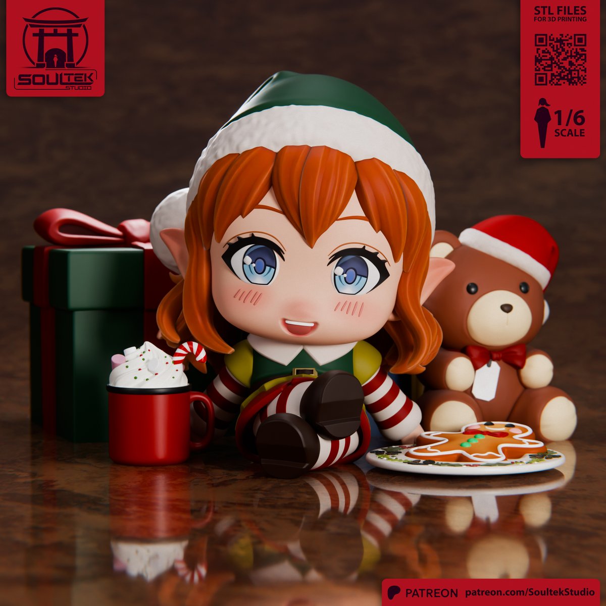 SoultekStudio's tweet photo. 🎁 Holly The Elf – Taking A Break 🎁

Here’s a full look at the figurine from all angles!

Available now on Patreon, Keyed and Cut ready for 3D printing: https://t.co/erhp7fKPCJ

(1/3)

#3dprint #3dmodel #stlfiles #collectibles #figurine #Chibi #Elf #Christmas #Presents #December https://t.co/tAU4cqCbTp