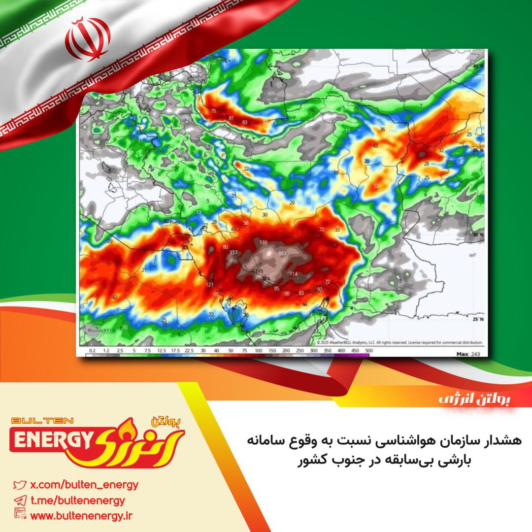 هشدار سازمان هواشناسی نسبت به وقوع سامانه بارشی بی‌سابقه در جنوب کشور

سازمان هواشناسی کشور از فعال‌شدن یک سامانه بارشی شدید و کم‌سابقه طی ۴ روز آینده در مناطق جنوبی خبر داد. بر اساس پیش‌بینی‌های انجام‌شده، این سامانه بارشی سودانی ، با جذب رطوبت از خلیج فارس تقویت خواهد شد.