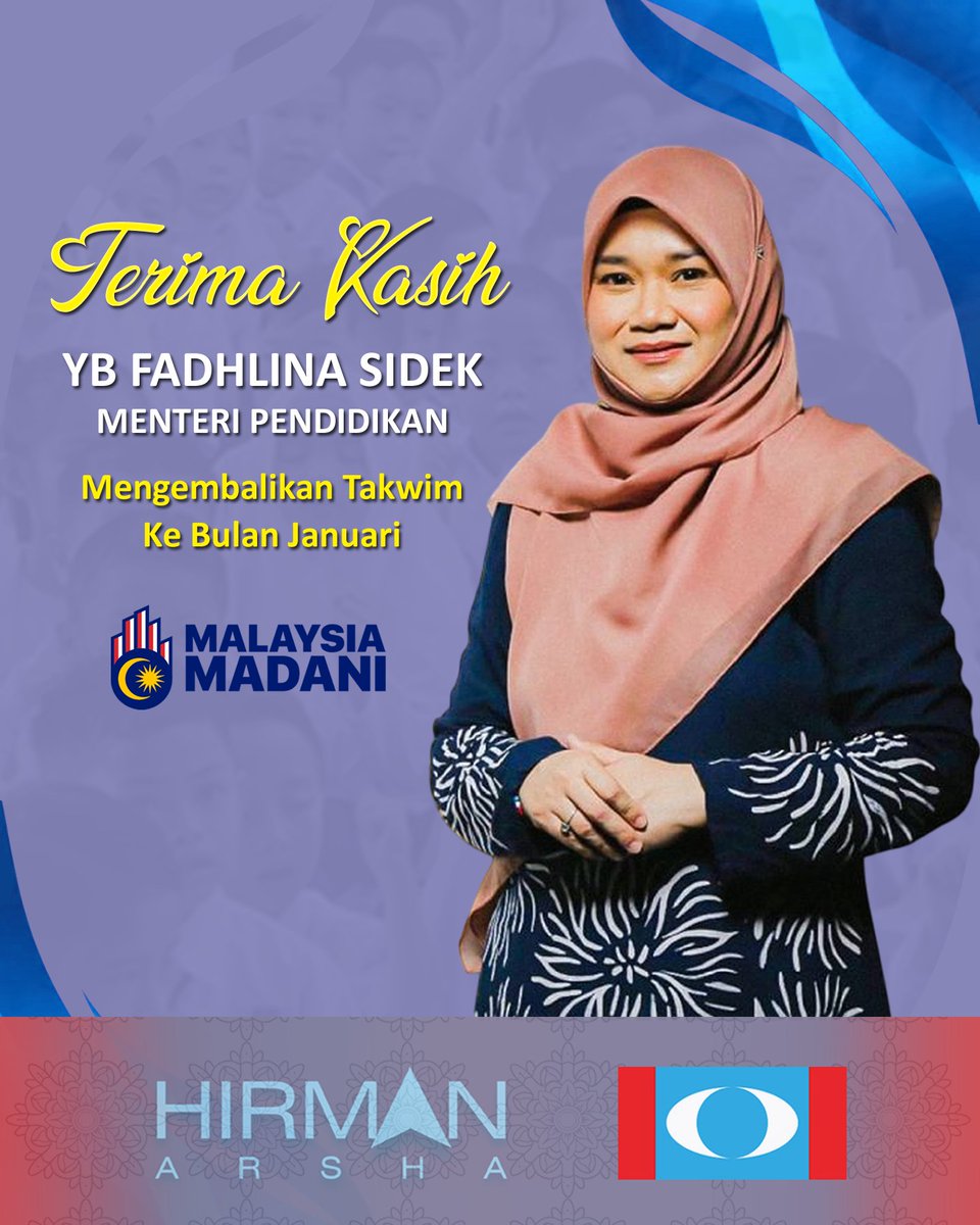 hirman74's tweet image. Terima kasih YB @FadhlinaSiddiq mengembalikan TAKWIM PERSEKOLAHAN ke landasan yang betul di Bulan Januari.

Usaha selama 3 tahun berjaya dilaksanakan demi anak-anak negara.
Terima kasih daripada kami semua ibu bapa rakyat Malaysia.
#MADANIBekerja #JanjiDitunai
@anwaribrahim