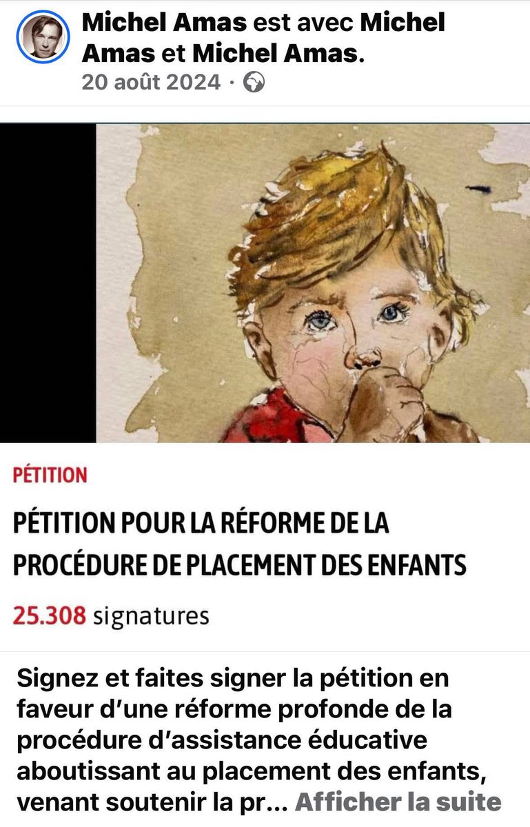 michel_amas's tweet photo. SIGNEZ LA PÉTITION

Nous devons réformer la procédure par devant le juge des enfants, réformer l'ASE, établir un process pour protéger les enfants de l'inaction face a la pédophilie et poursuivre les responsables.

Déjà 32 118 signatures

Michel AMAS

https://t.co/2APQNIsApK https://t.co/tH2oxsGe8Q