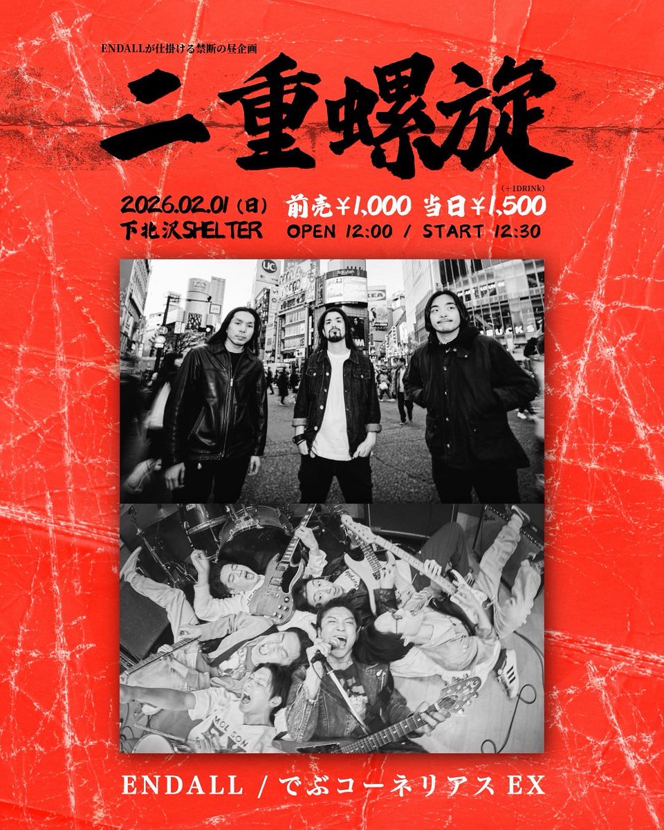 ✓2/1 下北沢シェルター ☀️真っ昼間に 💥でぶコーネリアスEXと