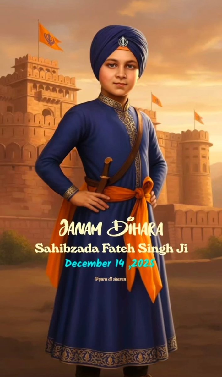 KinraTaranjit's tweet photo. Today Janam Diwas Shahibzade Fateh Singh Ji...
ਦਸ਼ਮੇਸ਼ ਪਿਤਾ, ਧੰਨ ਧੰਨ ਸ੍ਰੀ ਗੁਰੂ ਗੋਬਿੰਦ ਸਿੰਘ ਜੀ ਦੇ ਛੋਟੇ ਸਾਹਿਬਜ਼ਾਦੇ ਬਾਬਾ ਫ਼ਤਿਹ ਸਿੰਘ ਜੀ ਦੇ ਜਨਮ ਦਿਹਾੜੇ ਦੀਆਂ ਆਪ ਸਭ ਨੂੰ ਲੱਖ ਲੱਖ ਵਧਾਈਆਂ। ਨਿੱਕੀ ਉਮਰੇ ਵੱਡਾ ਸਾਕਾ ਸਿਰਜਣ ਵਾਲੇ ਬਾਬਾ ਫ਼ਤਿਹ ਸਿੰਘ ਜੀ https://t.co/MWcKilRP8w