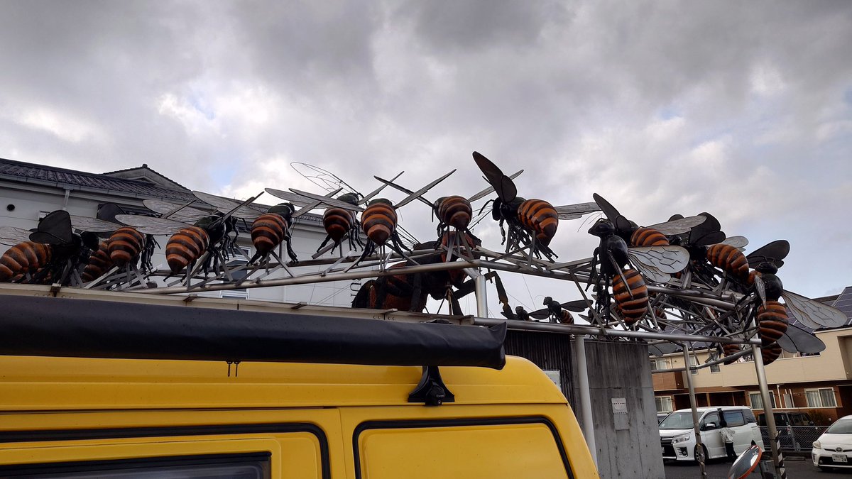 蜂 巨大な蜂に襲われる😱