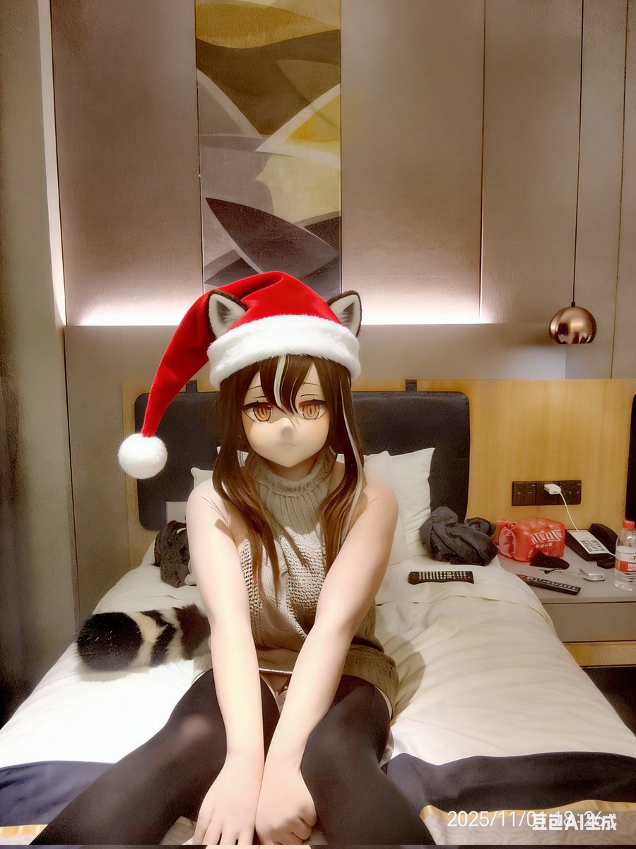 Robin_needmoney's tweet photo. 用AI提前把圣诞帽戴上了.jpg
#kigurumi https://t.co/beinUksVrc
