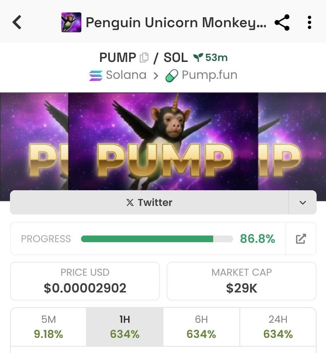 This is gonna perform well

Might pull off a $FKH type of run 

Lots of potential in here 

Still so low right now 

AxRVbfqsJstxUknwxdrQ4vUYvwTesL46SFupYWMSpump