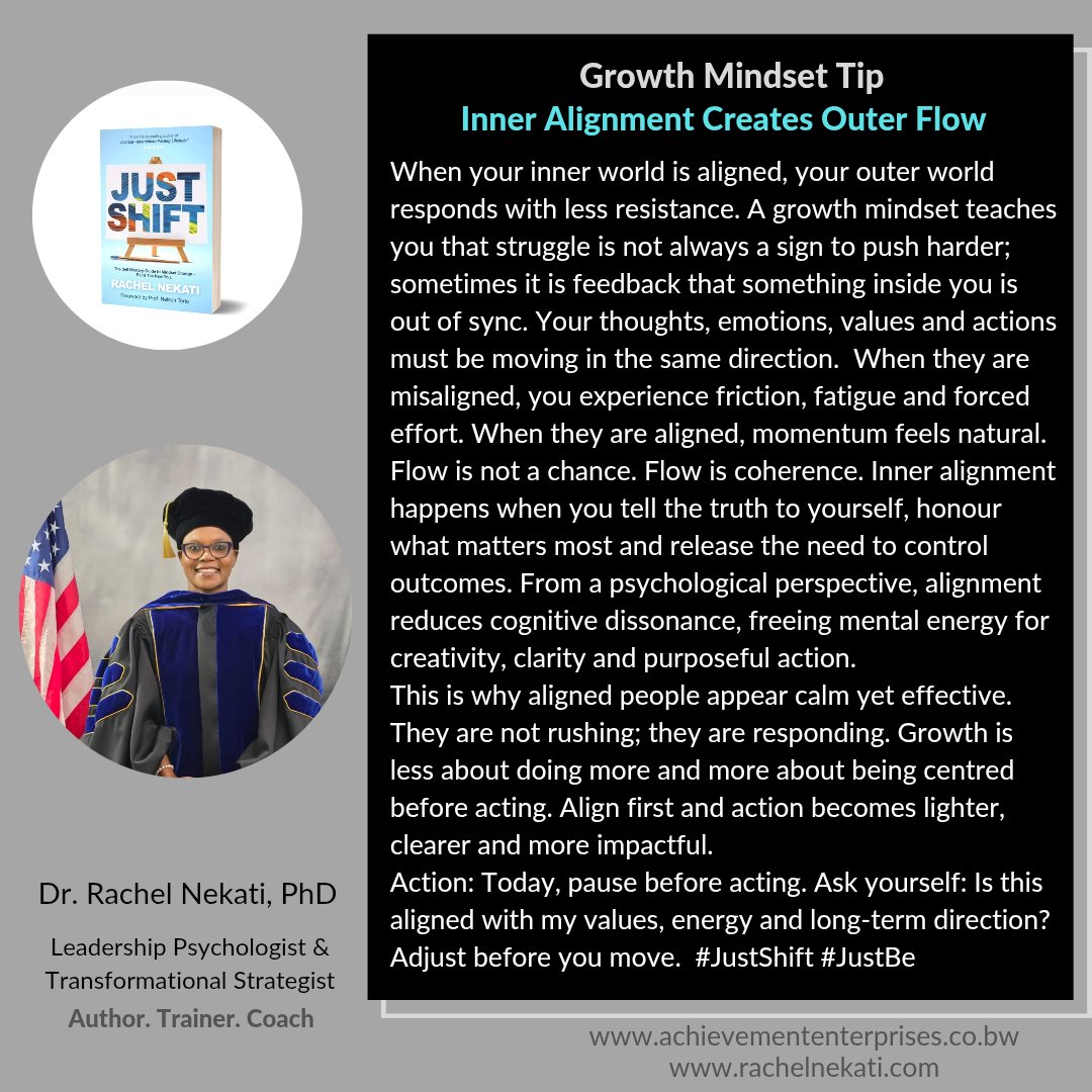 NekatiRachel's tweet image. Inner flow is not something you chase, it is something you cultivate. When you slow down enough to listen inwardly, clarity begins to lead. Growth often accelerates when you pause long enough to realign and move with intention.

#GrowthMindset
#InnerAlignment
#JustShift
#JustBe