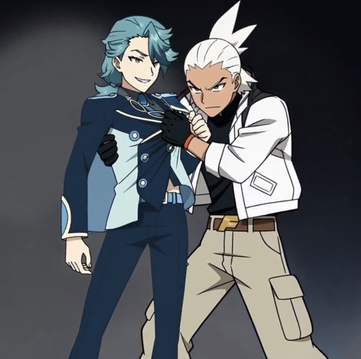 フリード「俺の仲間を随分と可愛がってくれたな！」

スピネル「貴方達が私の邪魔をしなかったら、こんな事にはならなかったんですよ。」

#アニポケ 
#anipoke 
#ポケモン 
#pokemon 
#ライジングアゲイン 
#RisingAgain 
#リコロイ 
#フリード
#スピネル
#PokemonHorizons
#AIイラスト